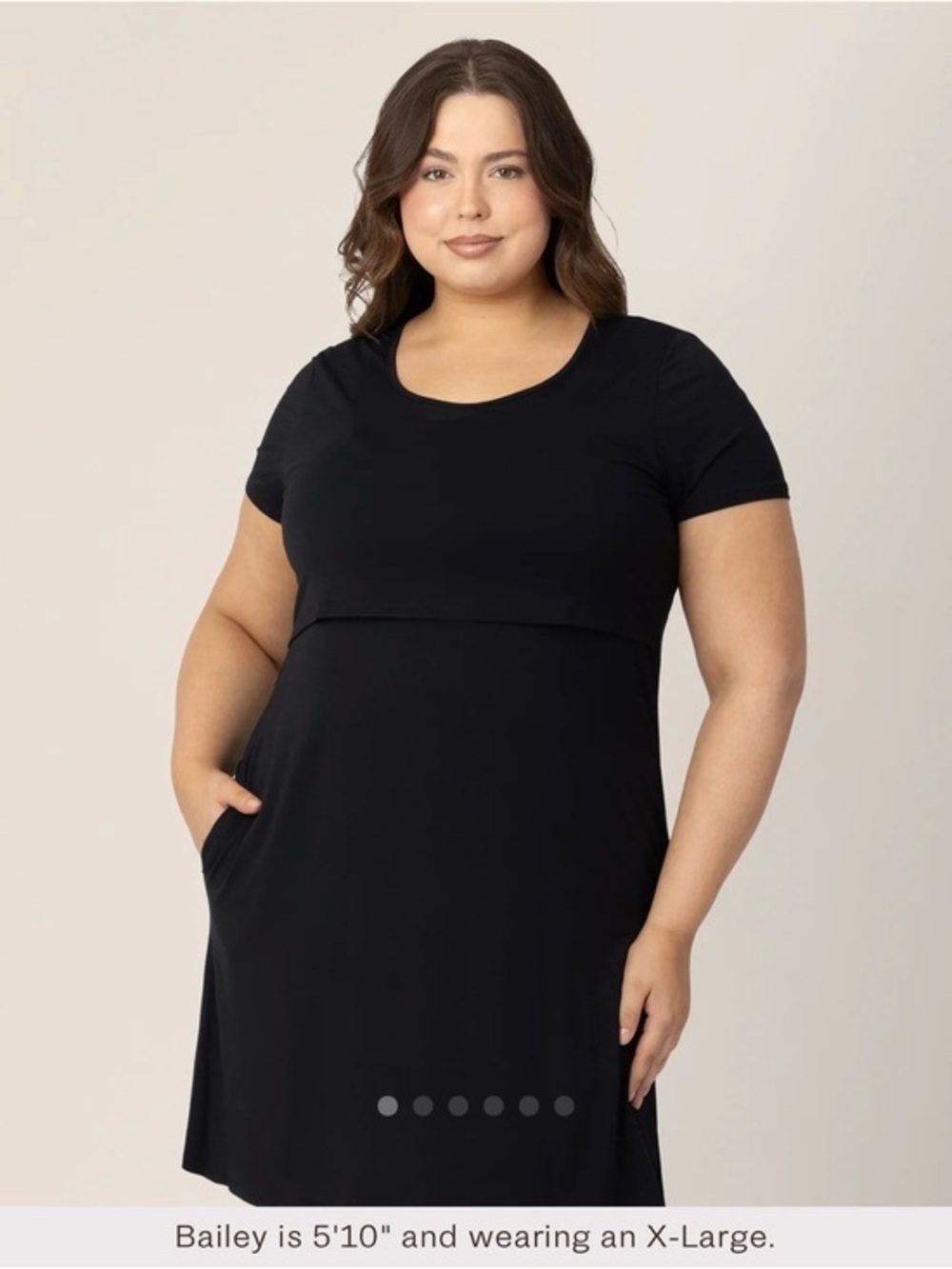 Kindred Bravely Eleanor Bamboo Nursing Dress Black M